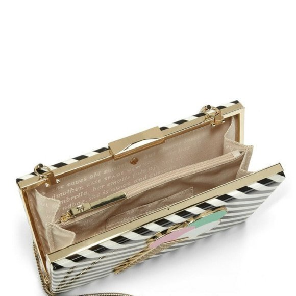 KATE SPADE "MISS PENNY'S" VINYL EMANUELLE ICE CREAM FRAME BOX CLUTCH - Picture 3 of 11